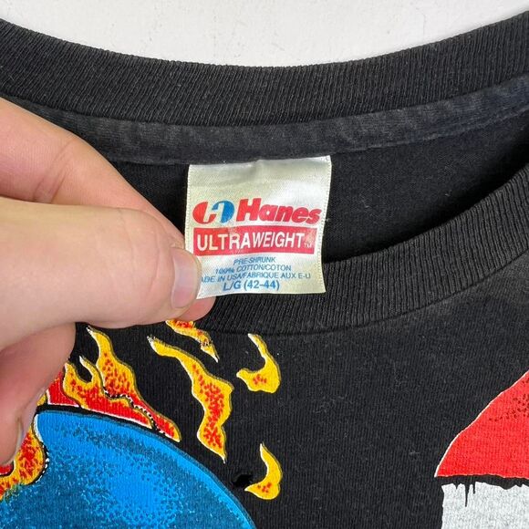 Vintage Ozzy Osbourne Tattoos All Over Print Concert Shirt 1992 Black Size L - Picture 7 of 8